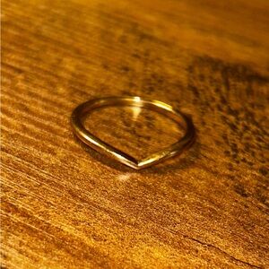 Pandora 14k Gold Plated Polished Wishbone Ring- Size 10